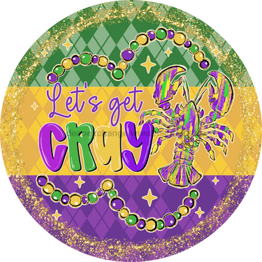 Mardi Gras Sign, DCO-13154-VINYL, Sign For Wreath, 10